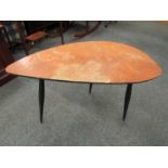 A retro leaf form occasional table