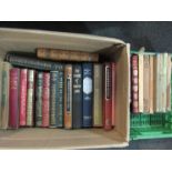 Two boxes of mixed books including Folio Society books