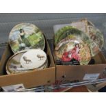 Two small boxes of collectors plates
