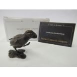 A limited edition solid bronze marauding puffin, boxed with certificate, 117/200, 4.