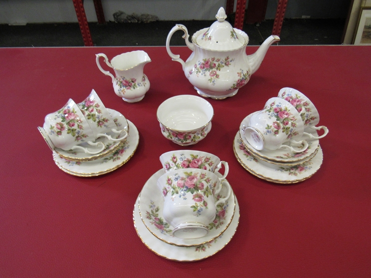 A Royal Albert Moss Rose teaset,