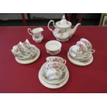 A Royal Albert Moss Rose teaset,