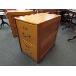 A 1920's style two drawer filing cabinet,