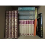 A box of mixed books including Winston Churchill, Lloyd George, 'Wonders of Animal Life', 4 vols,