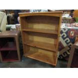 A modern pine bookcase