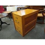 A 1920's style two drawer filing cabinet,