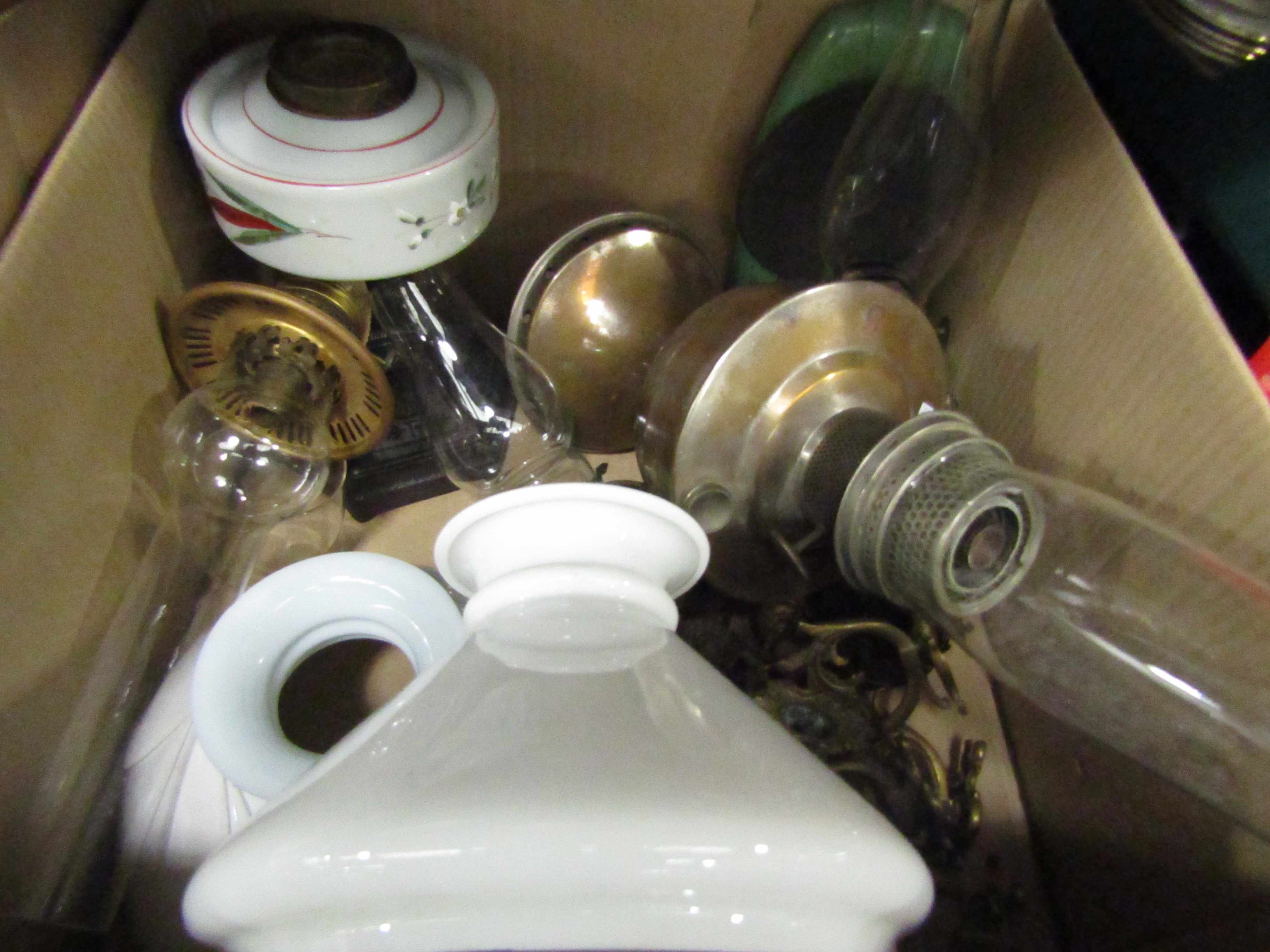 A box of oil lamps,