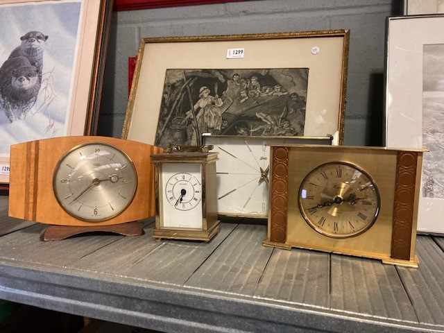 Four timepieces including 1960's Metamec and carriage clock - Image 2 of 11