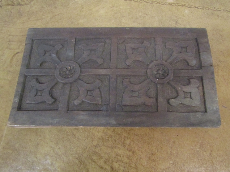 A carved hardwood wall plaque, - Image 3 of 5