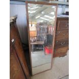 A 19th Century rectangular gilt frame bevel mirror,