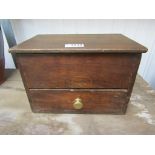 A Victorian single drawer lift-top box 26.