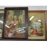 Two Victorian framed and glazed needleworks