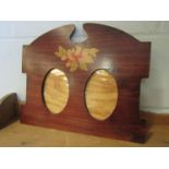 A Edwardian mahogany twin section photograph/picture frame