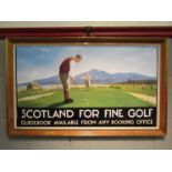 After Alec Macdonald modern advertising poster 'Scotland for fine golf, framed,
