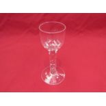 A George III faceted English wine glass, Circa 1780.