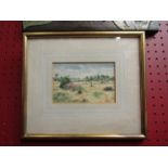 MIKE WEBB: Local artist, a watercolour of Wortham Ling, framed and glazed,