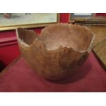 A burr wood bowl,