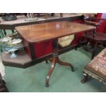 A Regency mahogany line inlaid tripod table,