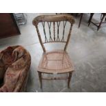 A Regency painted single bedroom chair