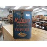 A vintage Riley's Toffee tin