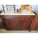 A William IV rosewood chiffonier with marble top
