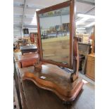 A Victorian mahogany swing mirror