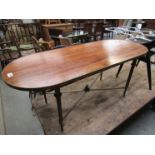 A mid Century brass and mahogany neo classical design coffee table