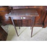 A small 19th Century mahogany table with single drawer