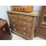 A 19th Century two over three mahogany chest of drawers