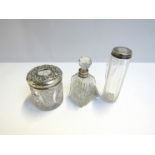 An Edwardian dressing table jar with lid, Henry Mathass, Birmingham 1909,