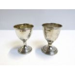 Two silver egg cups including Gorham Manufacturing Co, Birmingham 1920,