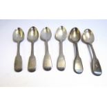 Six William IV silver spoons,