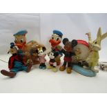 Mixed vintage Disney toys including lamps