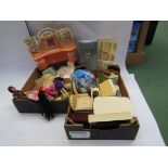 A collection of Sindy and Barbie accessories and dolls