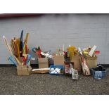 A large collection of asorted part built model planes nd spares, motors,