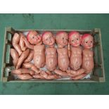 Five 1940's Japanese celluloid boy dolls,