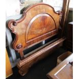 A Victorian flame mahogany double bed,