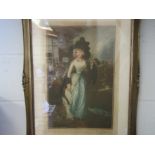 A 19th Century framed limited edition mezzotint of Lady Petre by E.E.