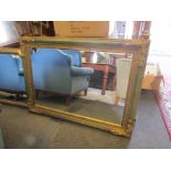 A decorative hall mirror of rectangular form,