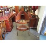 A Georgian mahogany corner washstand,