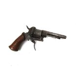 A 19th Century pin fire pocket revolver, action a/f.