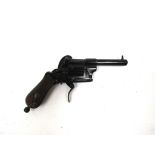 A 19th Century pinfire six shot revolver thought to be Belgian,