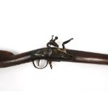 An early 19th Century Continental flintlock military musket, made in Belgium for the Swiss Army.