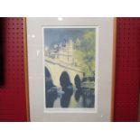 PETER DEVENISH (XX): A screen print "Richmond Bridge" 21/30, framed and glazed,