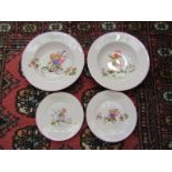 Four pieces of Mabel Lucie Attwell decorated Shelley table ware,