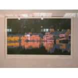 PETER DEVENISH (XX): A screen print "Evening - Port Lannay" 6/19, framed and glazed,