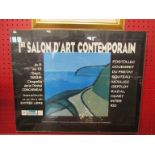 A French poster entitled 1er SALON D'ART CONTEMPORAIN, 40cm x 50cm,