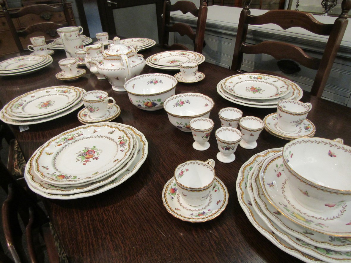 A quantity of Copeland Spode china "Rockingham" pattern tablewares, exclusive to Harrods,