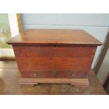 A miniature oak chest with single drawer,