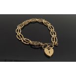 A 9ct gold fancy link bracelet,